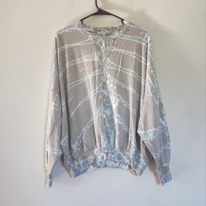 Young fabulous & broke long sleeve lounge top boho style size small